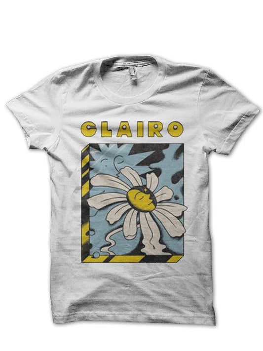 Clairo Half Sleeve White T-Shirt Style001