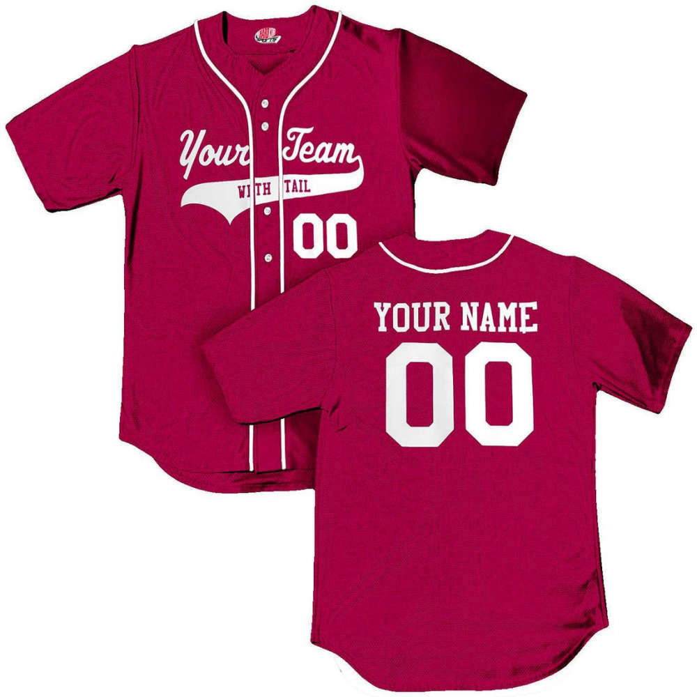 Colorful Custom Team Jesus Red Baseball Jersey Adult Unisex Sizes S-5XL - Aopprinter