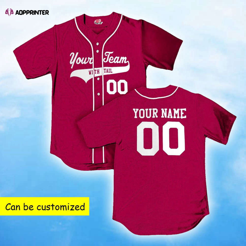 Colorful Custom Team Jesus Red Baseball Jersey Adult Unisex Sizes S-5XL - Aopprinter