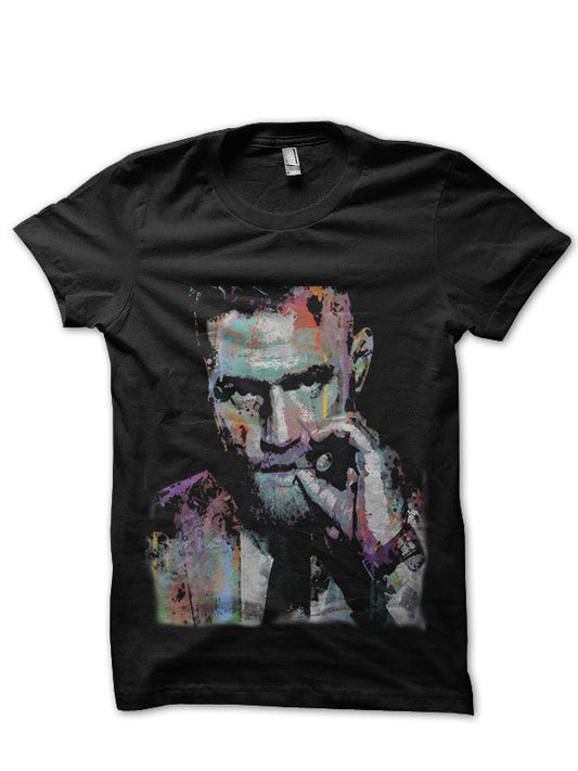 Connor Spray Paint Black T-Shirt