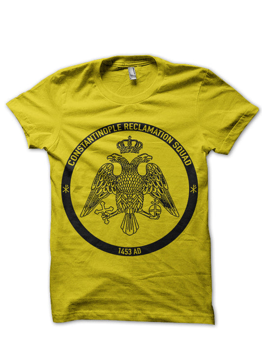 Constantinople 1453 Byzantine Empire Yellow T-Shirt