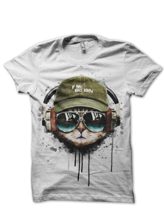 Cool Cat White T-Shirt