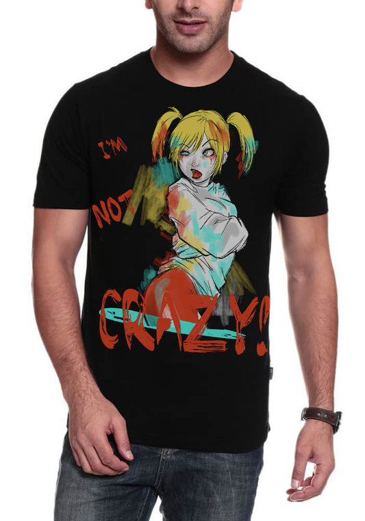 Crazy Harley Quinn Black T-Shirt