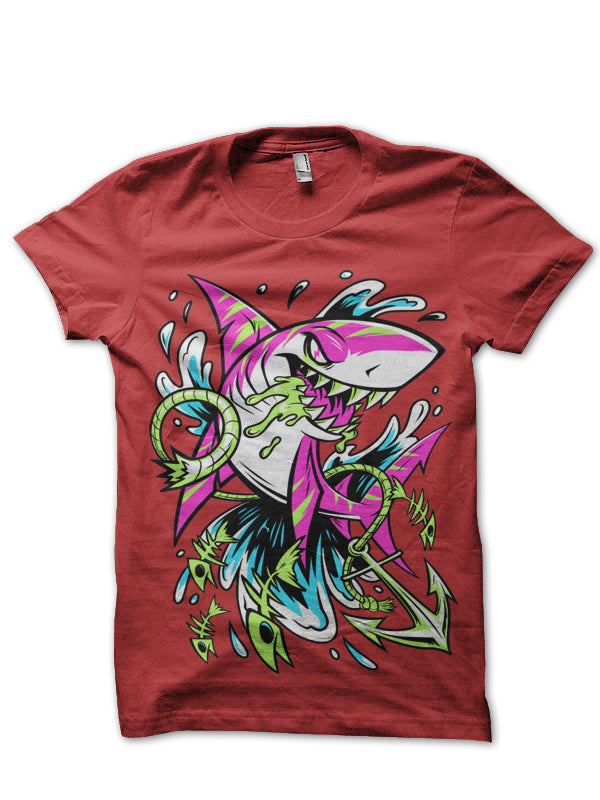 Crazy Shark Yellow Tee (All Colours Available)