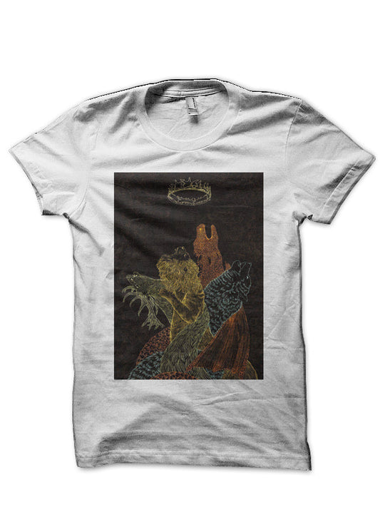 Game Of Thrones White Half Sleeve T-Shirt Style005