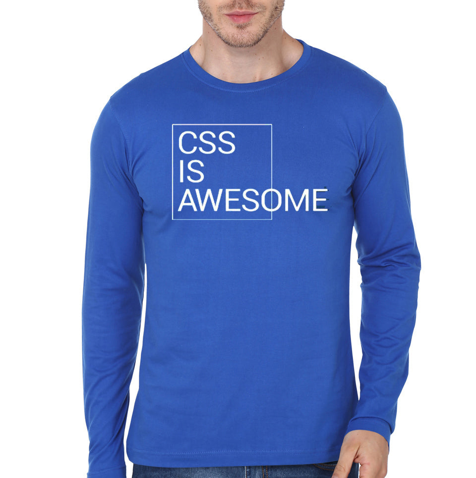 Css Is Awesome Royal Blue Full Sleeve T-Shirt