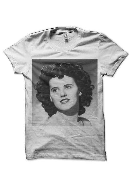 Black Dahlia Half Sleeve White T-Shirt