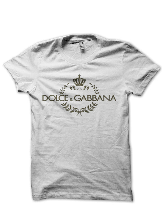 Dolce Gabbana White Half Sleeve T-Shirt Style001