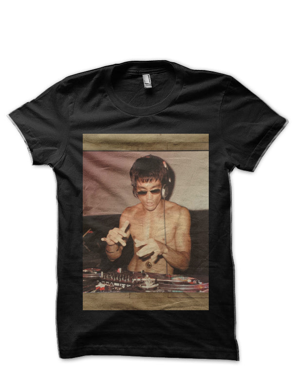DJ Bruce Lee Pic Black T-Shirt