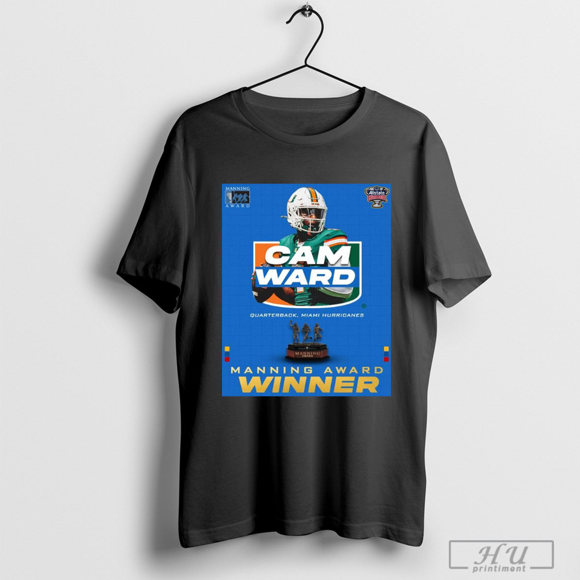Trendy Poster Allstate Sugar Bowl Cameron Ward Quarterback Miami Hurricanes Manning Award Winner T Shirt