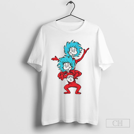 Thing One And Thing Two Dr Seuss Cartoon Shirt