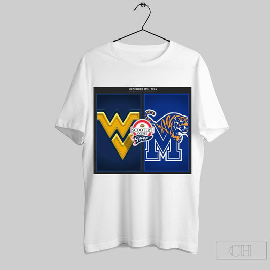 West Virginia Mountaineers Vs Memphis Tigers Scooters Coffee Frisco Bowl December 17th 2024 T Shirt Sweater