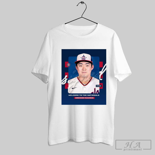Washington Nationals Signed Shinnosuke Ogasawara Welcome To The Nationals Poster T Shirt