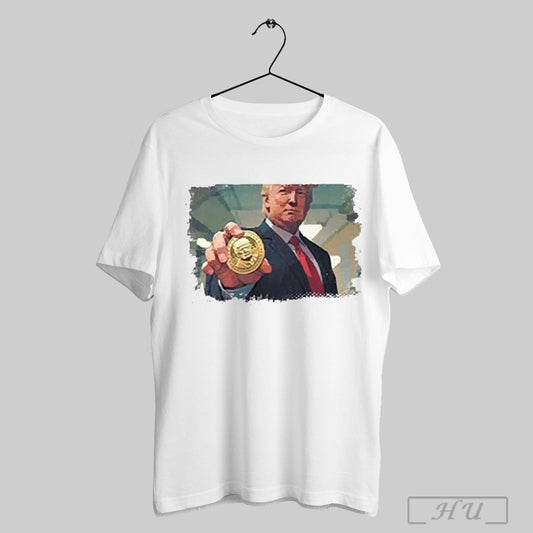 Trump Meme Crypto Coin 2025 T Shirt Sweatshirt Hoodies Poster
