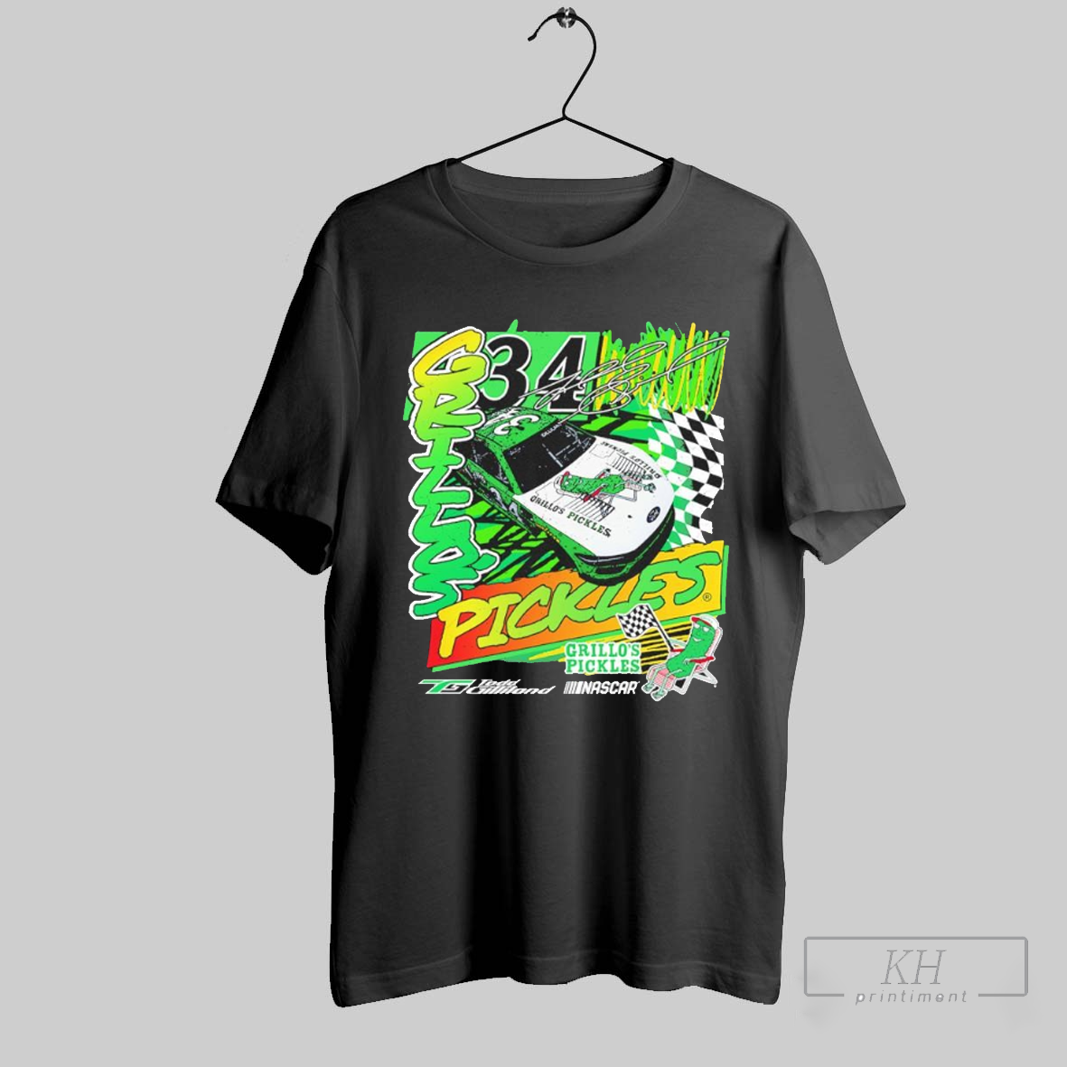 Todd Gilliland Front Row Motorsports Black Grillos Pickles Car T Shirt T Shirt