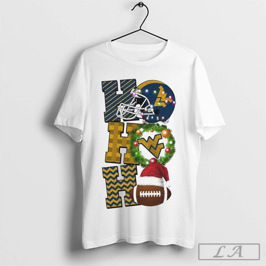West Virginia Mountaineers Football Christmas Ho Ho Ho Game Day Shirt