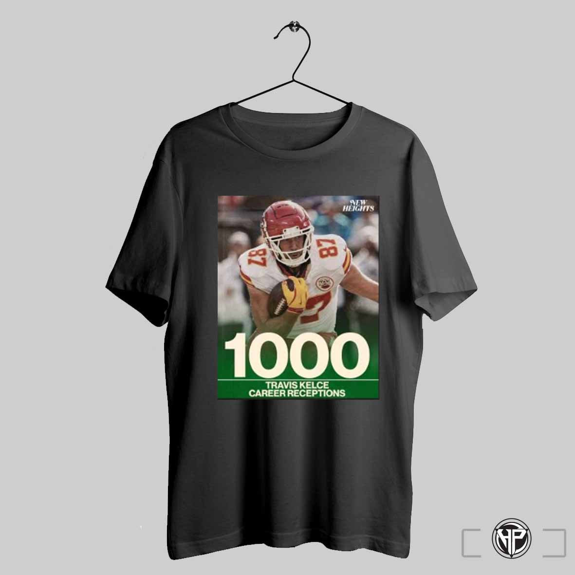 Travis Kelce On Becoming The 3rd Te In Nfl History With 1000 Career Receptions T Shirt Trendy Sweatshirt