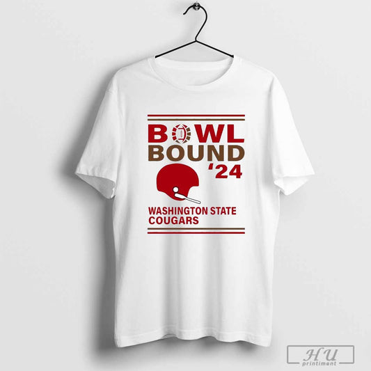 Washington State Cougars 2024 Bowl Bound Helmet T-Shirt