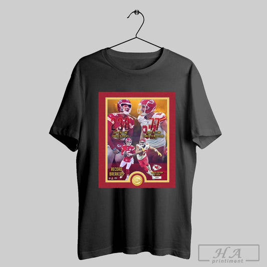 Travis Kelce Kansas City Chiefs 2024 Travis Kelce Record Breakers Nfl Poster T Shirt