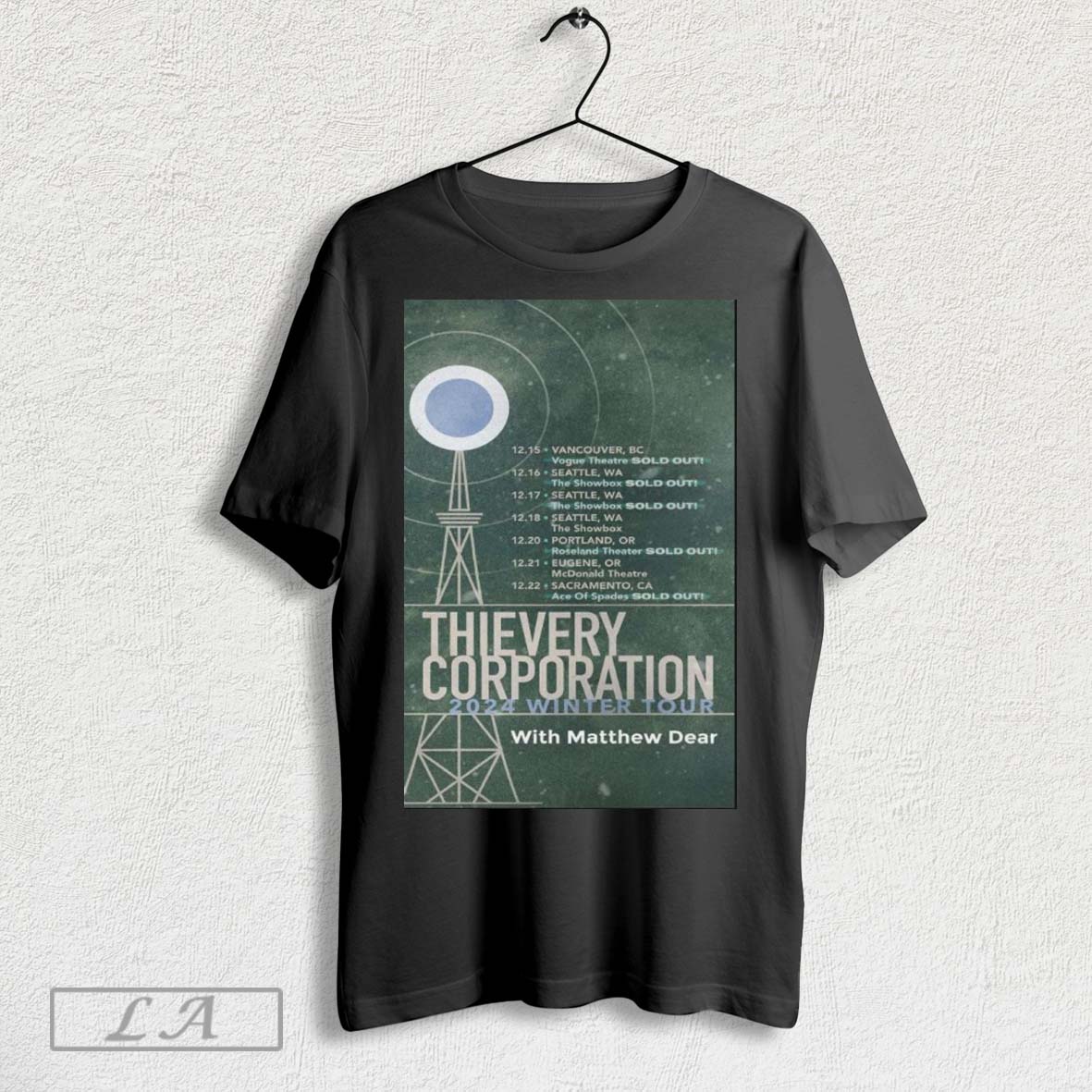 Thievery Corporation With Matthew Dear 2024 Poster Winter Tour Shirt