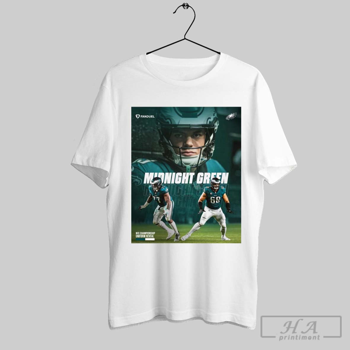 Washington Commanders Vs Philadelphia Eagles Mekhi Becton Sr L J Mailata Cooper Dejean Midnight Green Nfc Championship Uniform Reveal T Shirt