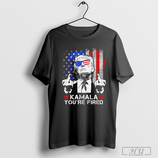 Trump middle finger Kamala you’re fired T-shirt