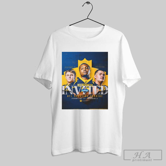 West Virginia Mountaineers Football Martin Brinkman Milum Invited 2025 Nfl Scouting Combine Feb 27 Mar 2 Poster T Shirt