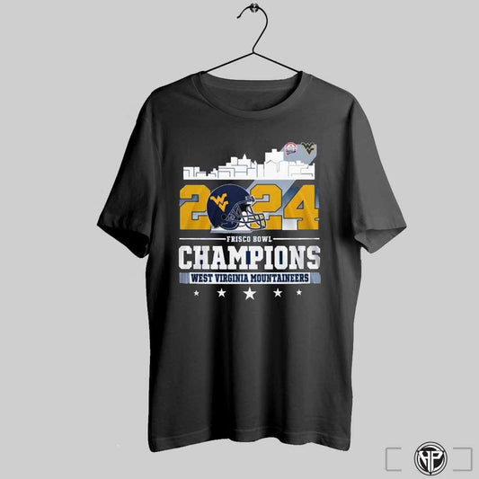 West Virginia Mountaineers Champions Of Frisco Bowl 2024 T Shirts Trendy Sweatshirt