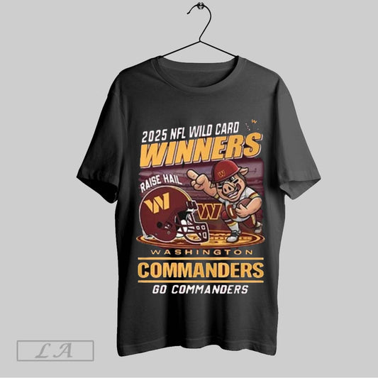 Washington Commanders Nfc Wild Cards Winners 2025 Go Commanders T Shirt