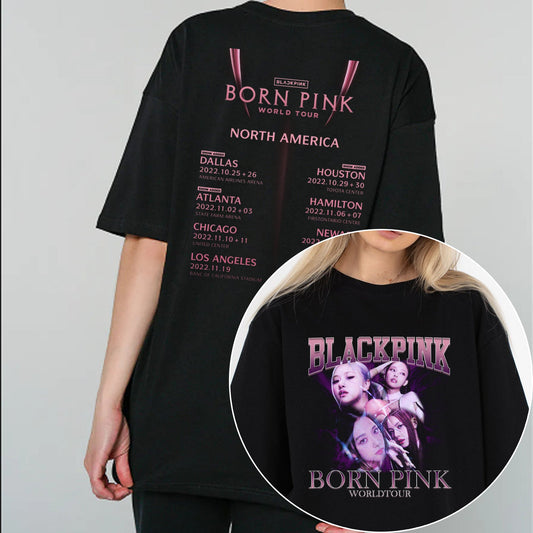 Black Pink Born Pink World Tour Shirt, Born Pink World Tour Shirt, Born Pink North American 2022 Shirt