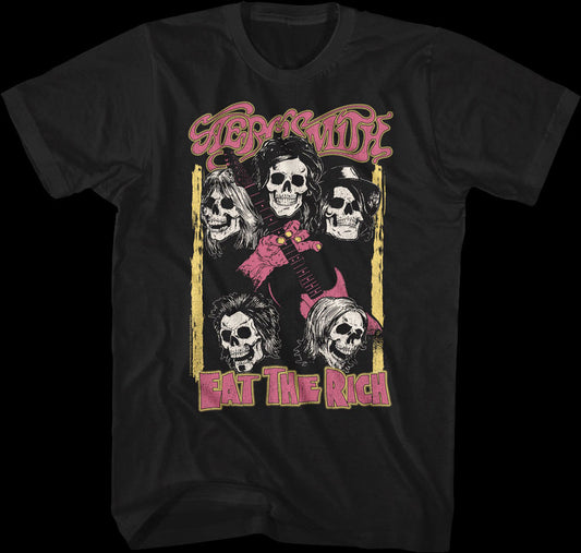 Eat The Rich Aerosmith Black T-Shirt