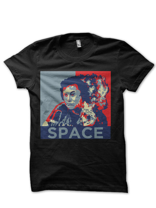 Elon Musk Half Sleeve Black T-Shirt