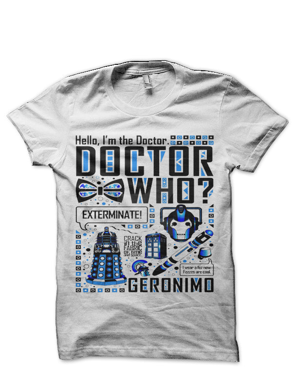Doctor Who White T-Shirt Style002