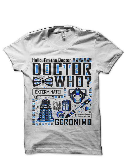 Doctor Who White T-Shirt Style002