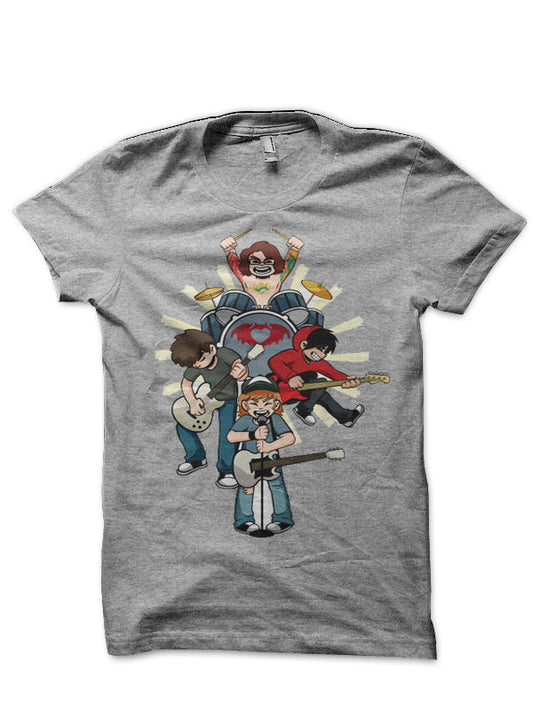 Fall Out Boy Grey Melange T-Shirt