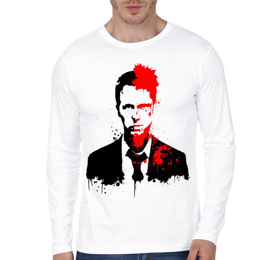 Fight Club White Full Sleeve Tee Style001