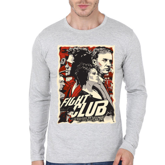 Fight Club Grey Full Sleeve Tee Style001