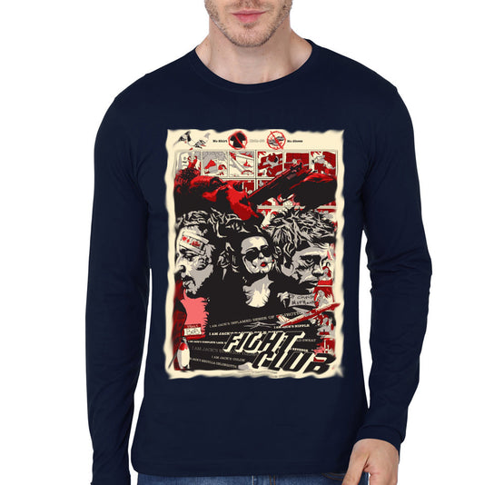 Fight Club Navy Blue Full Sleeve Tee