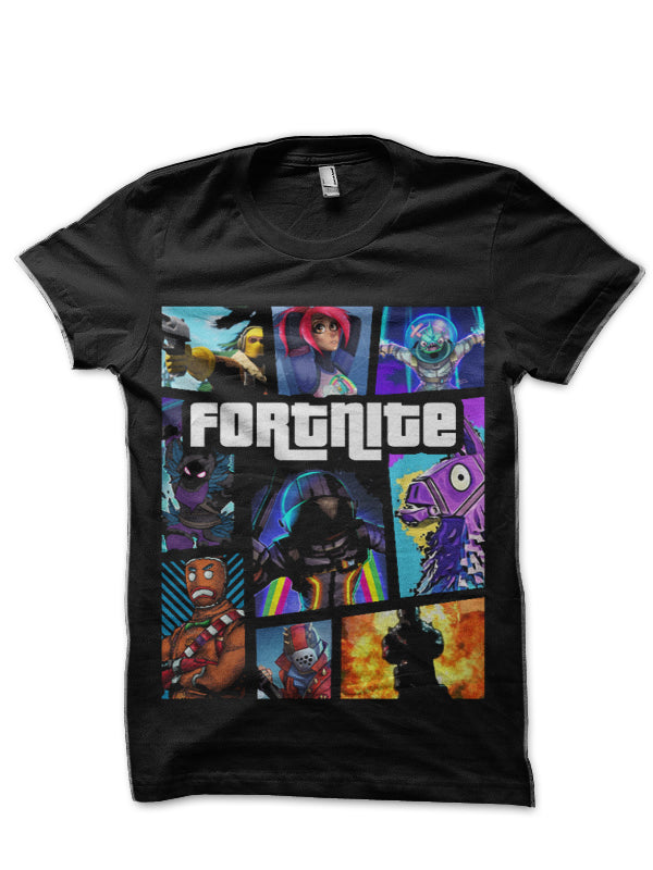 Fortnite Black T-Shirt Style002