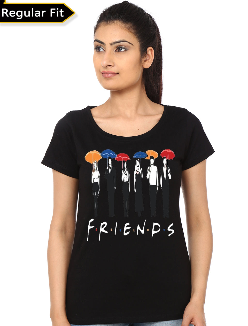 Friends Girls Black T-Shirt Style001