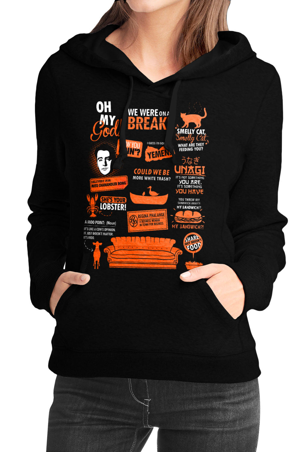 Friends Girls Black Hoodie