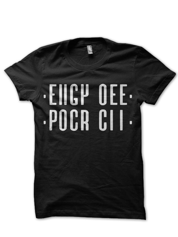 EIIGY OEE POCR CII (Fuck Off) Black T-Shirt