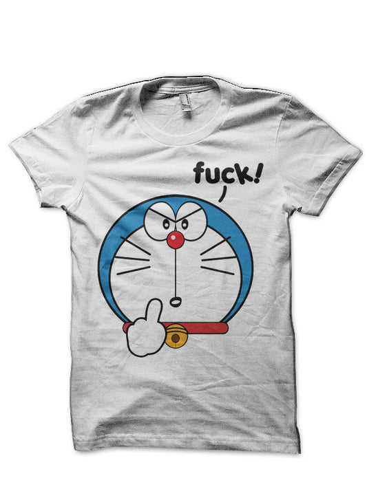Fuck Doraemon White T-Shirt
