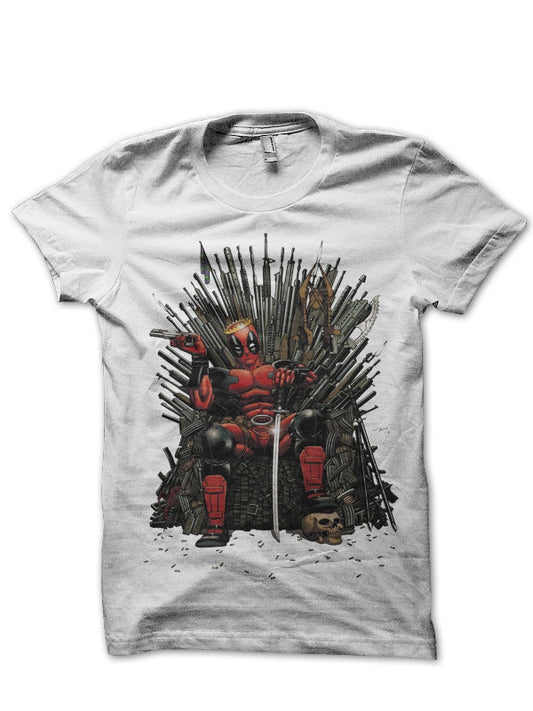 Game Of Deadpool White Tee