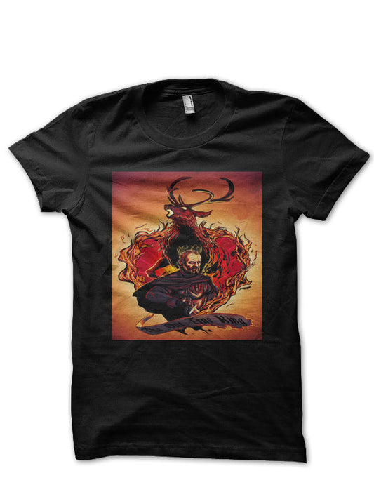 Game Of Thrones Black Half Sleeve T-Shirt Style006
