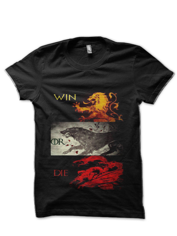 Game Of Thrones Black Half Sleeve T-Shirt Style007