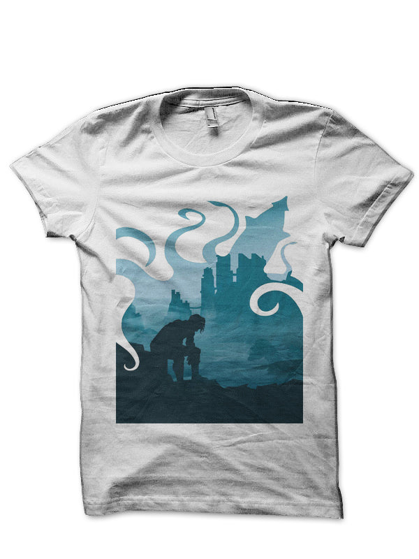 Game OF Thrones White Half Sleeve T-Shirt