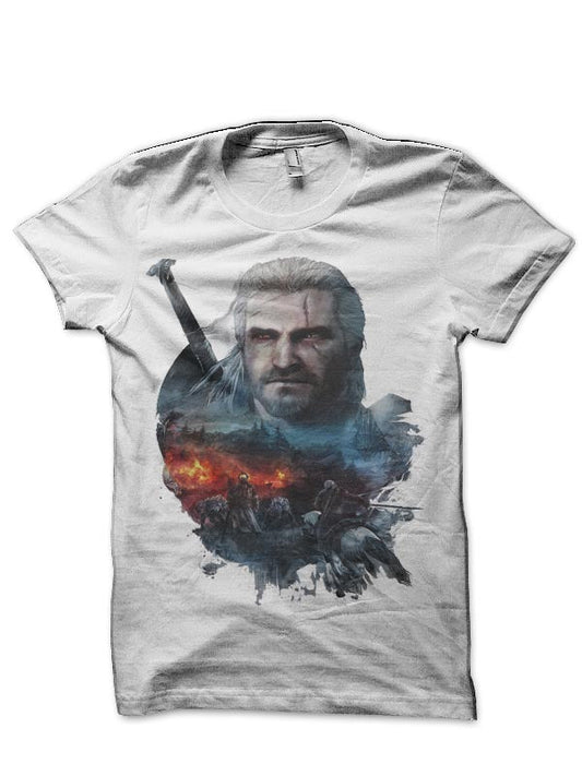 Geralt Of Rivia White T-Shirt