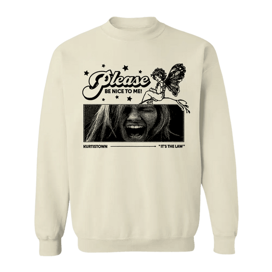 Kurtis Conner Merch Please Be Nice To Me Screaming Sand Sweatshirt Gifts For Fans