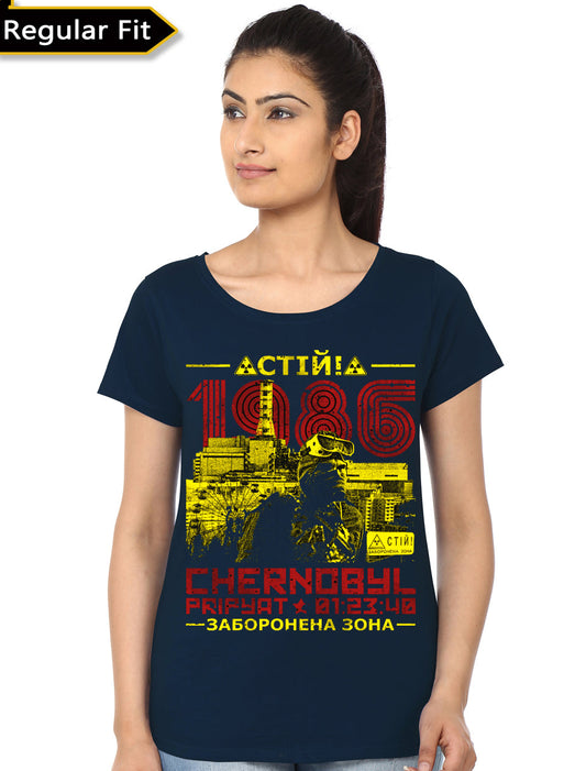 Chernobyl 1986 Navy Blue Girls T-Shirt